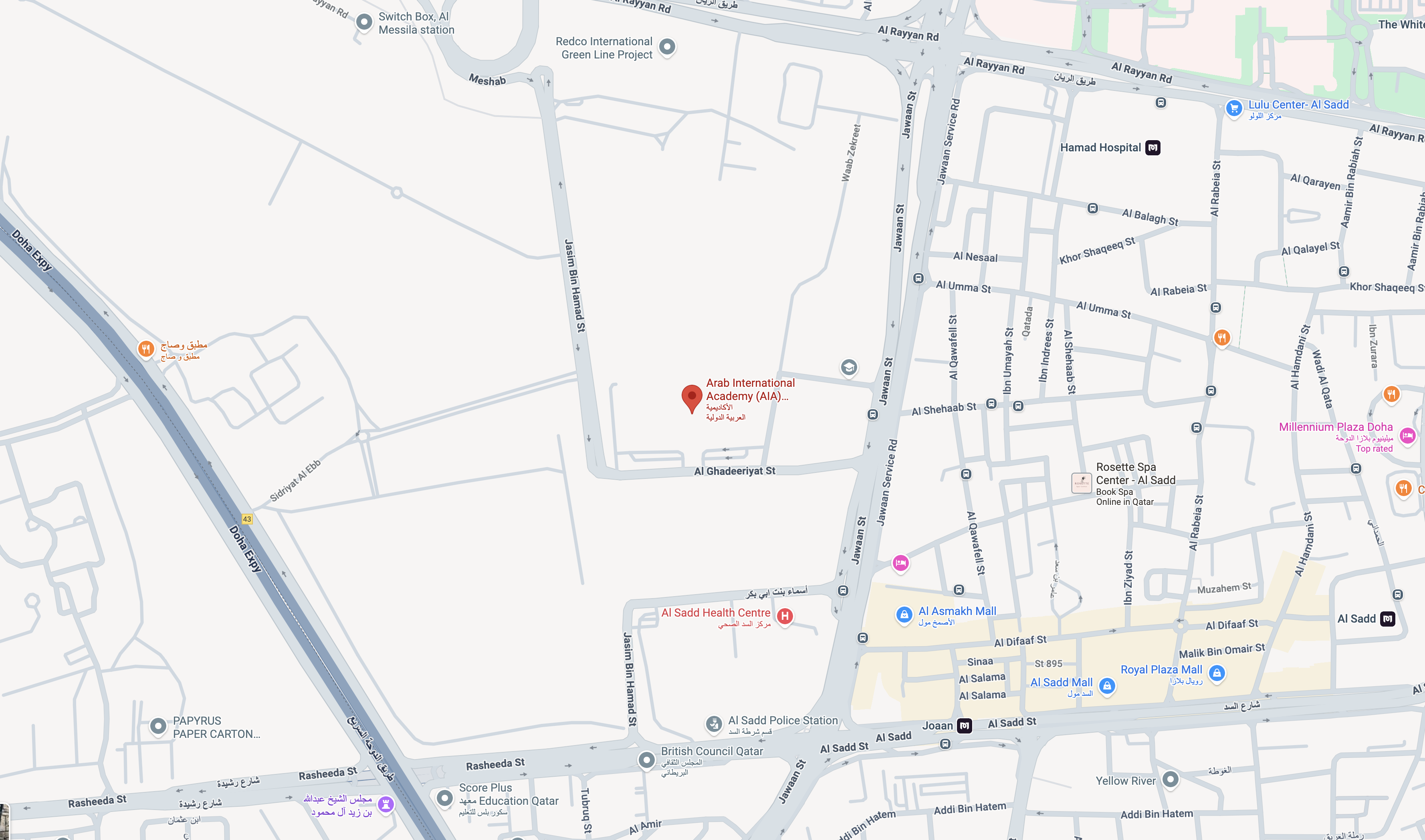 Arab International Academy location map